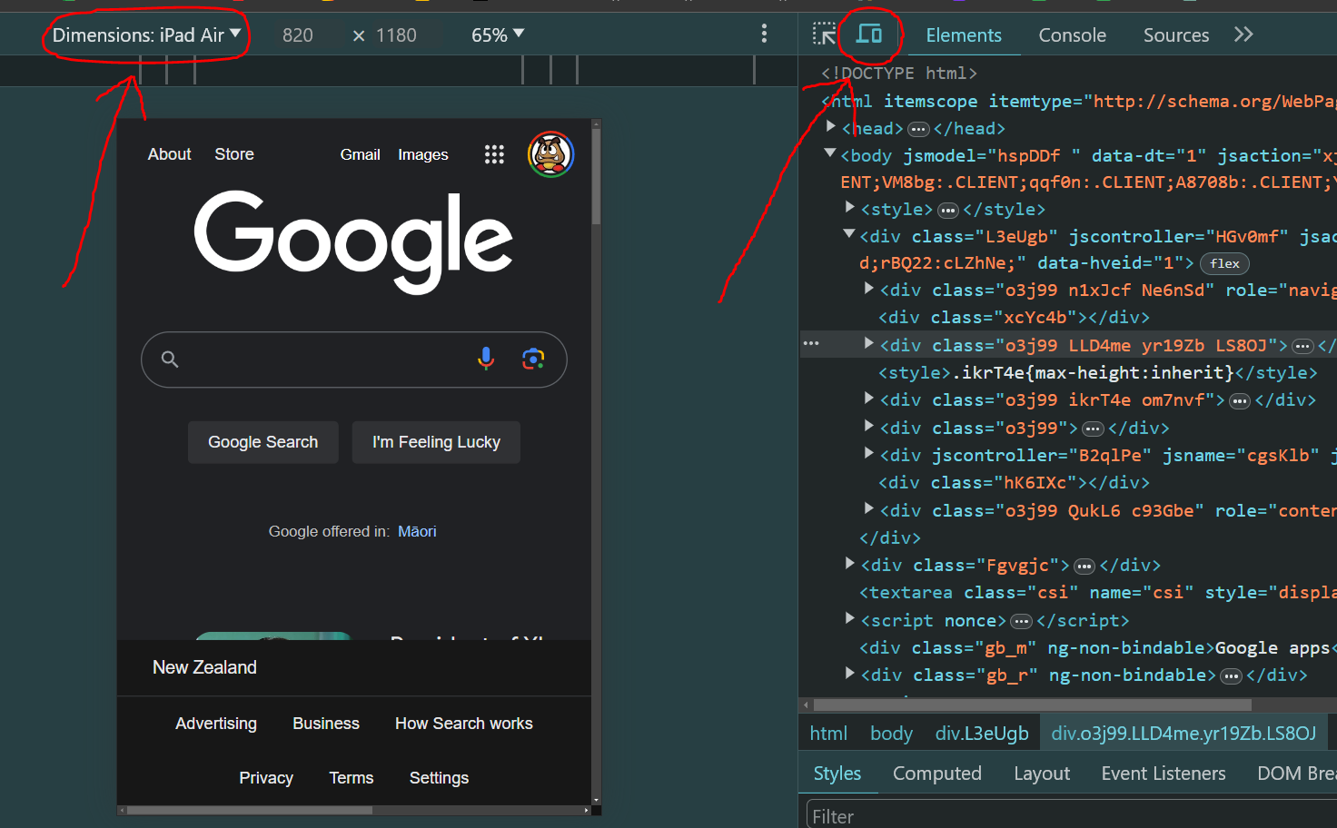 Dev Tools: Responsiveness