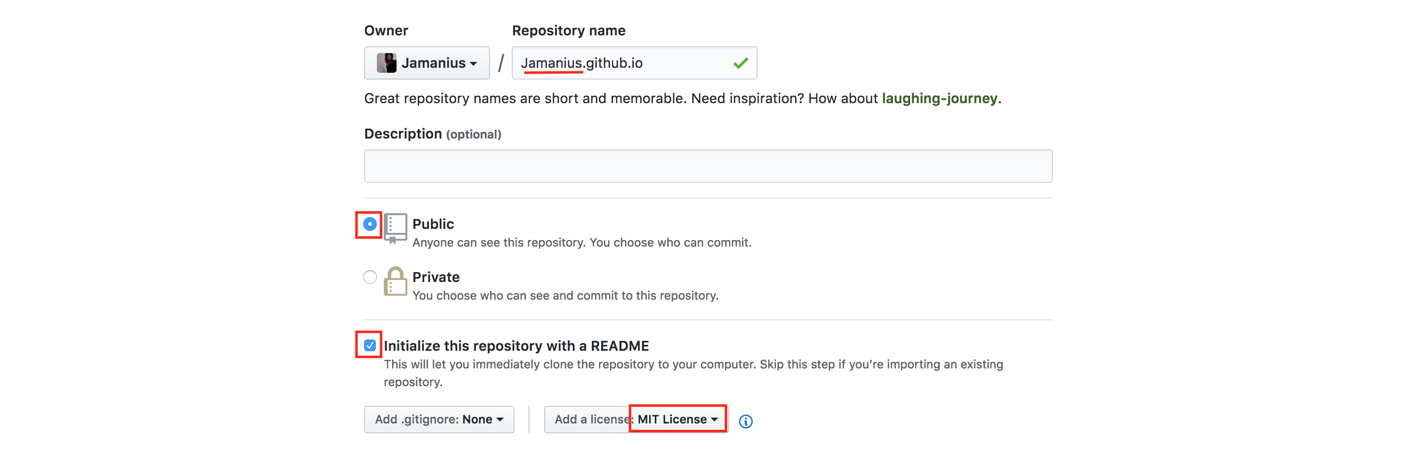 Create new repo