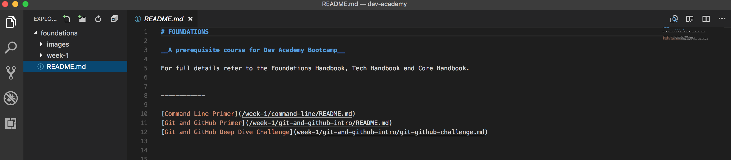 local repo in terminal